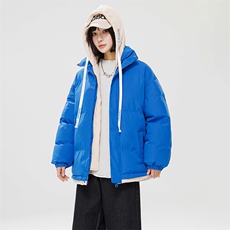 2025冬季棉衣男情侣时尚百搭棉服宽松日系假两件外套8062-P60，男装棉衣，星座1402-1
