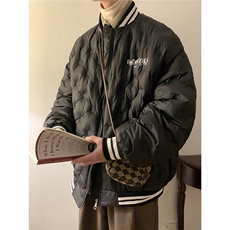 1港风定制面料宽松保暖棒球领羽绒服男羽绒外套8709P168控229，男装羽绒服，星座226-2