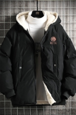 MY16237-P100加厚加绒连帽衣男大码服男面包服男网格挂拍，男装棉衣，电商A040A