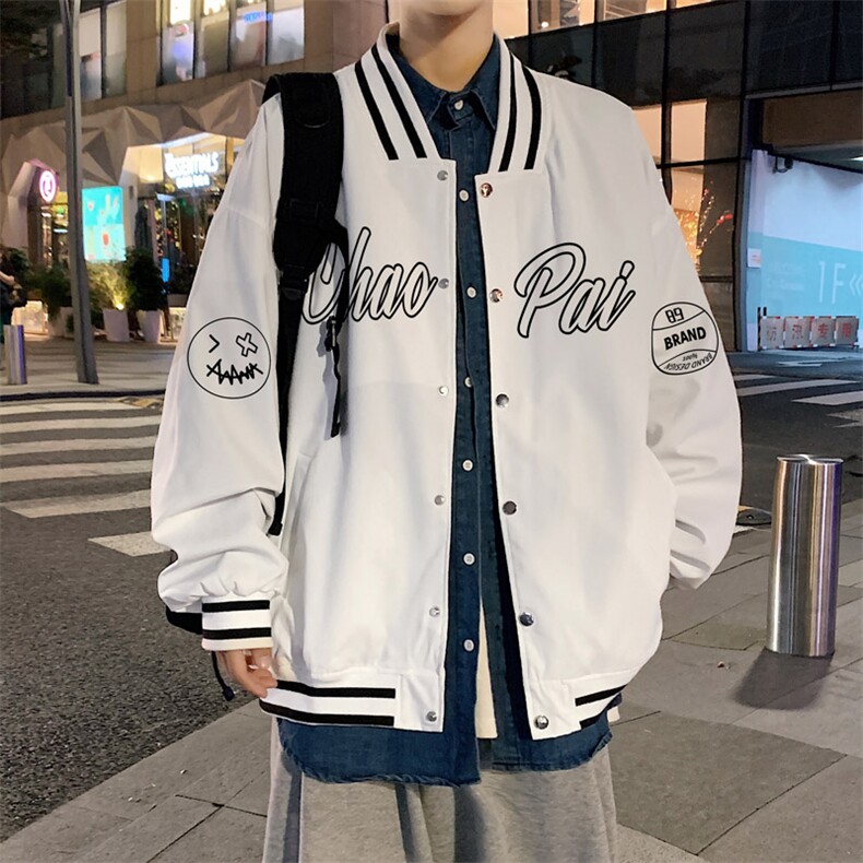 ！2023春季男士棒球服夹克百搭潮牌宽松外套上衣JK505P60图片