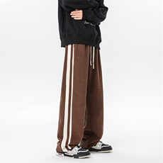8XL-M特大码直筒运动裤微喇休闲长裤美式高街阔腿裤子KZ1923/P55，女装休闲裤，电商B238