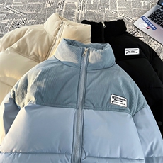 冬季加厚刺绣贴标棉衣男立领棉服棉袄情侣款外套A266-WMY8623-P75，男装棉衣，电商A266