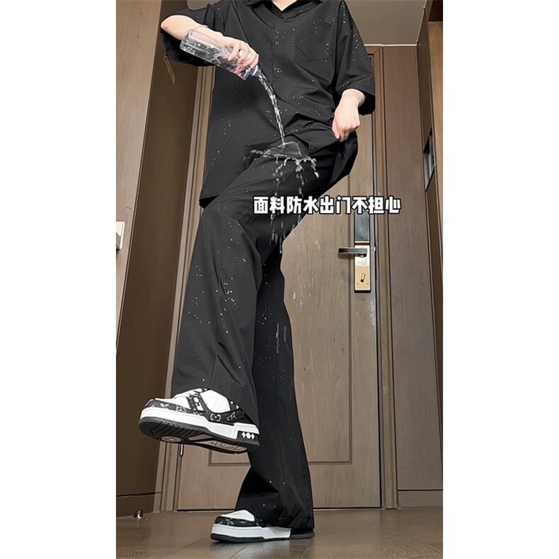 满天星裤子防水垂感冰丝西裤微喇长裤XK178-特P35衬衫C2318-P35,男装衬衫,星座1213
