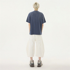 松弛感夏季街头水洗弯刀七分裤男女牛仔裤宽松裤子潮流YD705-P60，男装牛仔裤，星座509