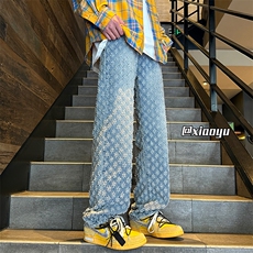 XZ616秋季新款渐变设计提花满印牛仔裤休闲长裤TY2434P65控78，男装牛仔裤，星座512A（原616）