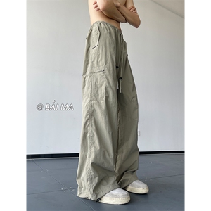 06秋季新款多口袋工装裤百搭显瘦降落伞兵裤子XZ211-1-K2348-P60图片