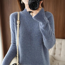 秋季高领羊毛衫女加厚新款毛衣宽松大码针织套头羊绒打底衫特清仓，女装羊毛衫，琳华羊绒