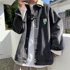 春季新款港风潮流高街牛仔夹克男士百搭假两件牛仔外套JK836-P68，男装夹克，星座1103-3