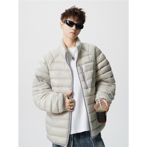有90绒报告 印花轻便M-5XL大码白鸭羽绒服男78196P238控328图片