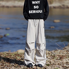 8XL-M春夏侧边拉链裤子大码伞兵裤美式高街冲锋运动裤KZ1951/P58，男装休闲裤，电商B238