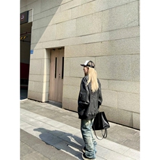 网络图现货皮夹克男女款拉链休闲宽松棒球服外套RJK8555-P85，男装夹克，星座1005-6