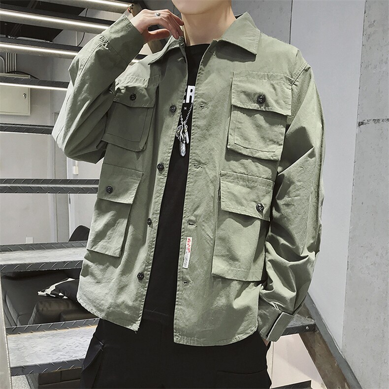 2021春季新款外套男夹克青年宽松工装潮流韩版衣服DS325TP80，男装夹克，电商A102