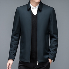 CXY216钱塘2020-2中年男士商务休闲翻领百搭厚款保暖羽绒服P160，男装羽绒服，钱塘207-2