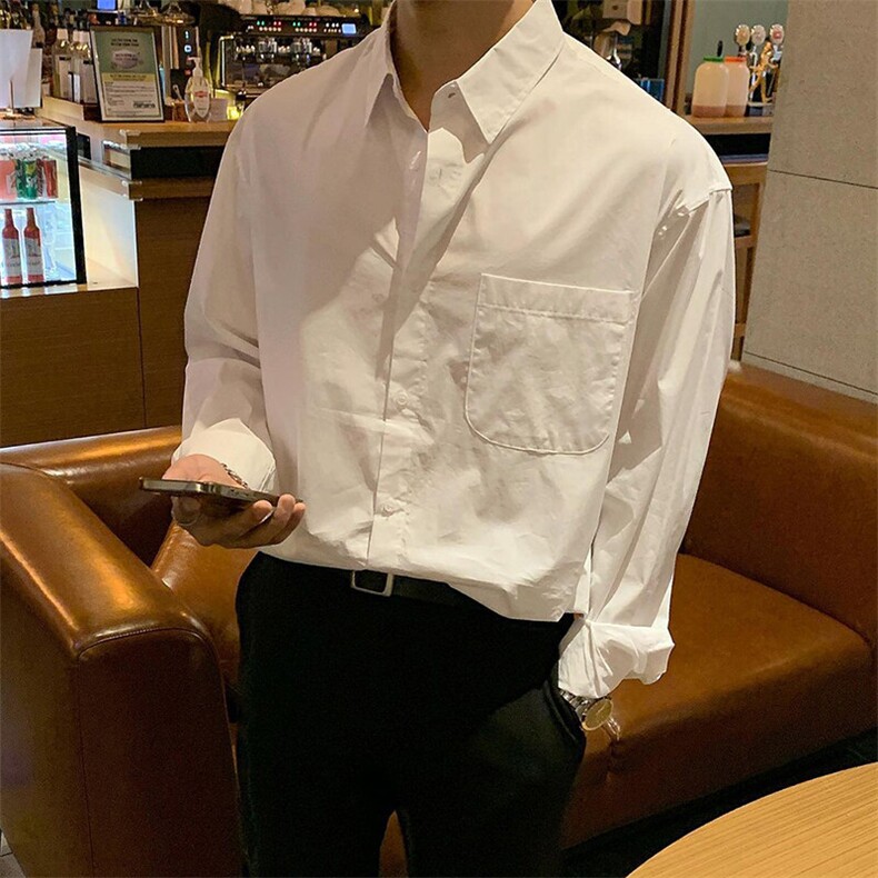 那不勒斯防晒长袖衬衫英伦雅痞男装高级感痞帅CS02-P45图片