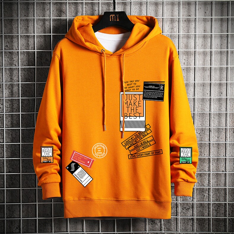 WY2121-P40加绒P45纯连帽卫衣男大码运动帽衫宽松薄外套,男装卫衣,电商A040A