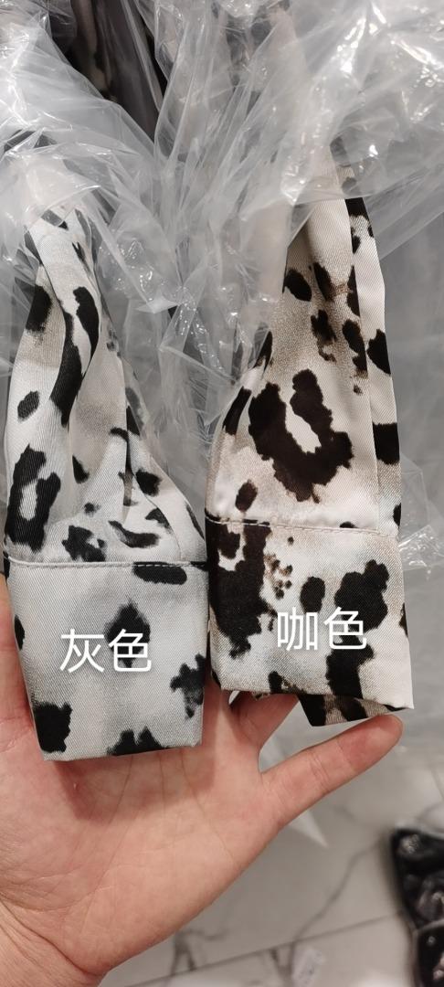 秋季新款豹纹衬衫，黑色，灰色两个色，可盐可甜人手,女装衬衫,杭悦