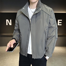 休闲夹克男2025店主风纯色立领外套夹克男装上衣B317/JK802/P105，男装夹克，电商B317
