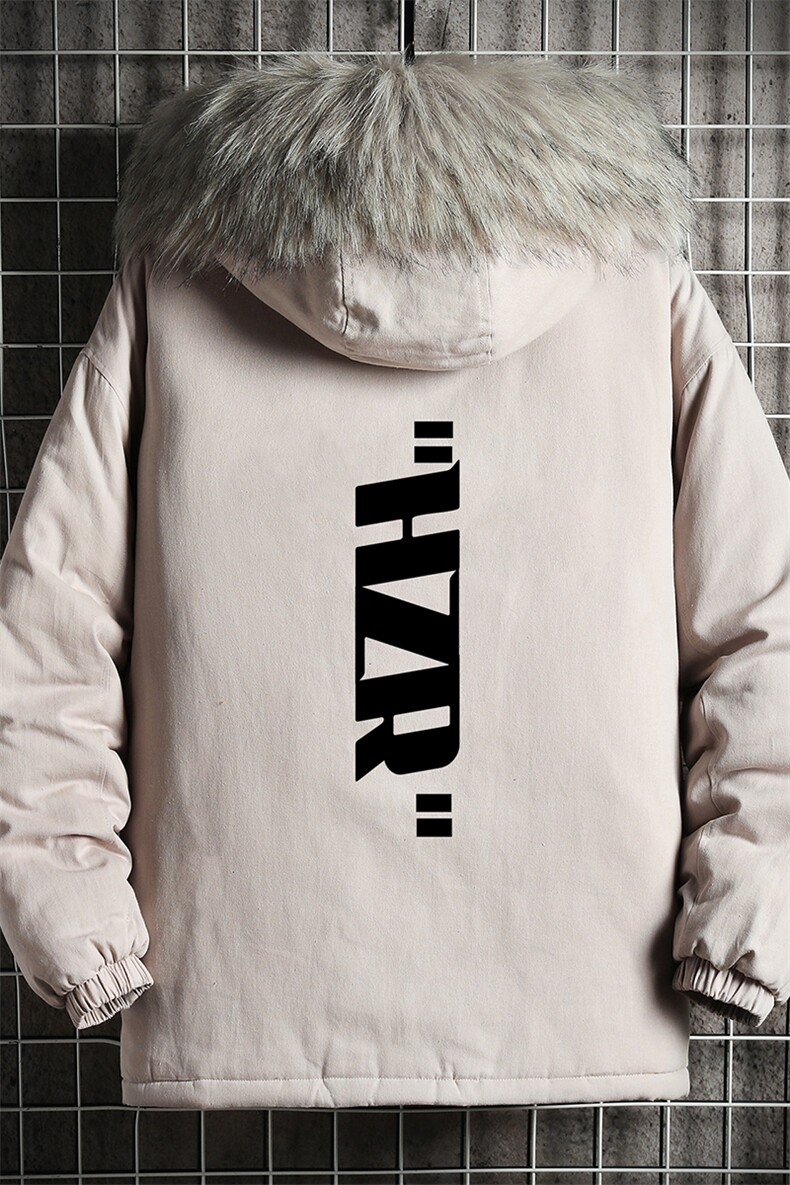 MM48002-P130冬季大毛领衣男士大码加厚袄男服网格挂拍,男装棉衣,电商A040A