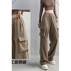 AK2473-P45美式工装裤女春秋季新款直筒阔腿束脚运动卫裤登山裤，女装休闲裤，星座617A-2