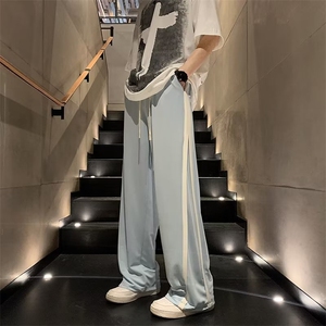 休闲裤男韩版潮流百搭帅气2026夏季新款ins宽松百搭长裤K3915-P46图片