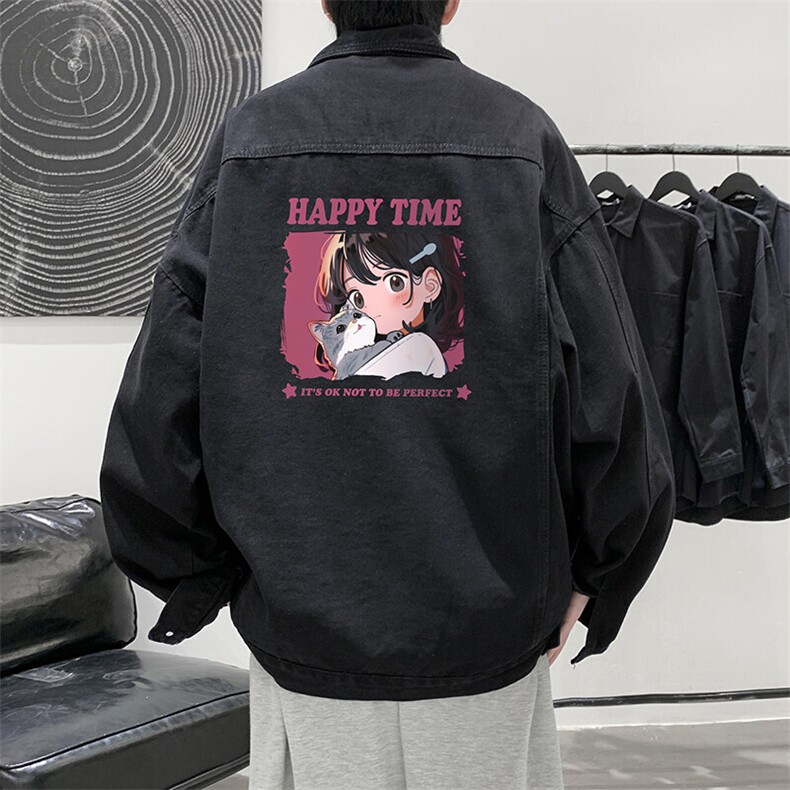 牛仔夹克男大码牛仔外套男茄克 NJ77353-P60图片