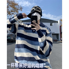 2024秋冬新款条纹撞色毛衣男士高级感潮牌针织衫外套M1693-P52，男装针织衫/毛衣，星座512-4