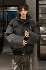 405A美式高街个性金属设计印花满天星棉服MY24912-特批85控158，男装棉衣，星座405A
