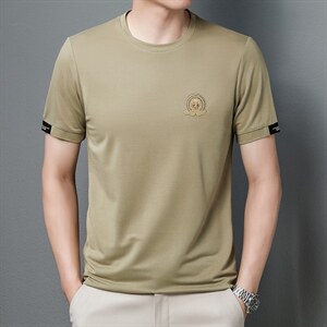 男士短袖T恤2023新款圆领纯色薄款潮牌欧版装半袖上衣 ZL1281-P45图片