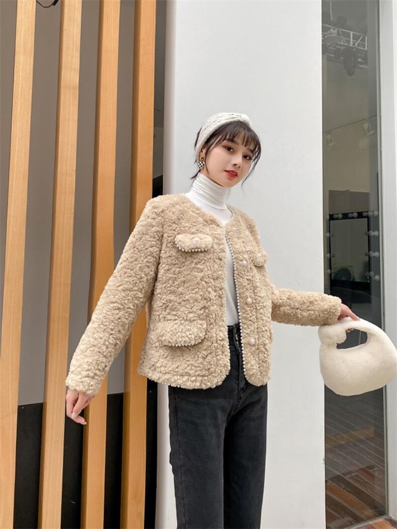冬季新款皮毛一体小香风外套，其它，千禾木