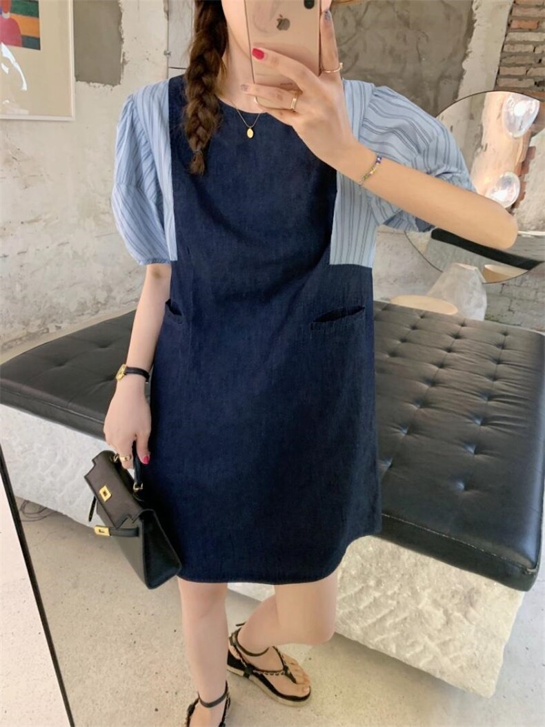 牛仔连衣裙，女装连衣裙，肆尔