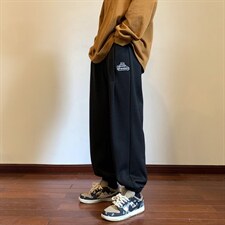 2026秋季刺绣压褶束脚卫裤XZ604-KP78-P55控68，男装休闲裤，星座604