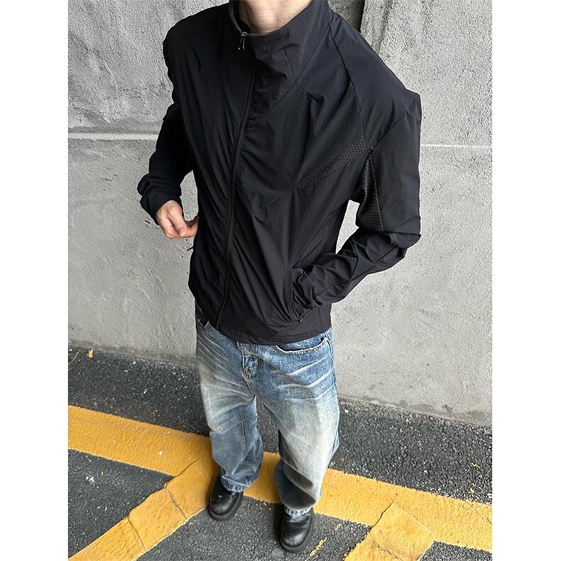 春夏款高品质冰感速干防晒服休闲户外运动外套透气弹力机能风夹克，男装防晒衣，电商A486-1