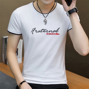 5627-P30男士短袖t恤打底衫潮牌上衣服男装2021新款潮流夏装纯棉图片