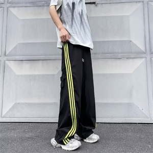 休闲裤男韩版潮流百搭裤子夏季薄款坠感阔腿拖地长裤K0049-P46图片