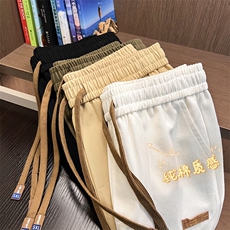 纯棉拖地裤宽松复古百搭纯色百搭时尚潮流K632-特批37，男装休闲裤，星座718-1