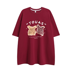 2024新款平铺夏季潮流小饼干印花免短袖T恤T61116P25控38，男装T恤，电商A268-1