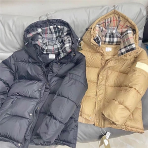 (网图) 羽丝 袖章格子连帽休闲羽绒服休闲潮流加厚313B-2207-P185图片