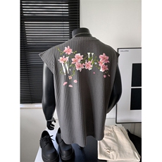 XZ809A/BXXX09/P35/控48美式V领印花背心T恤，男装背心/马甲，星座809A(原222-1)