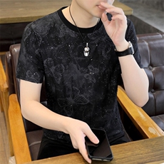夏季新款短袖圆领满天星高品质青年修身短袖T恤上衣L5308-P30，男装T恤，星座310B-3