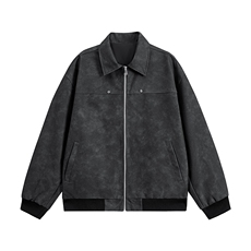 2026春节新款得物品质休闲皮夹克飞行服皮衣男外套PY237-P50，男装夹克，星座1402-2