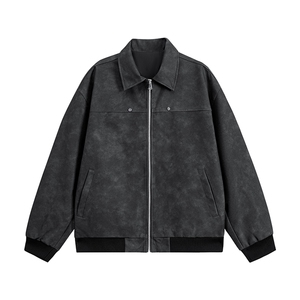 2026春节新款得物品质休闲皮夹克飞行服皮衣男外套PY237-P50图片