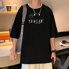 T533P25港风短袖t恤男夏季ins潮牌宽松纯棉卡通小熊打底衫，男装T恤，星座304A-1