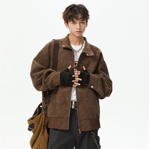 棒球服特批P75美式潮牌复古工装开衫外套男宽松休闲夹克男 SY2507图片
