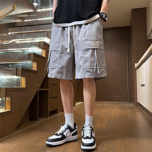 夏季加大加肥美式工装短裤男港风潮流凉感休闲五分裤YY2406-P38图片