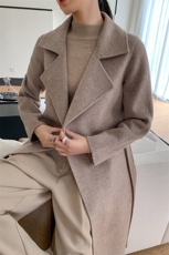 时尚百搭经典简约女装双面呢大衣优雅显瘦长款外套气质女神必备，女装双面呢大衣，乾庄羊绒