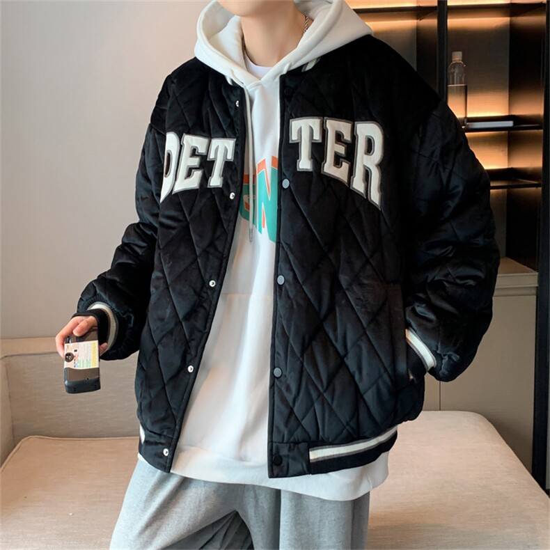 现货2023冬季新款菱格棉服潮流宽松加厚棉衣情侣外套W2074-P70,男装棉衣,星座512-2