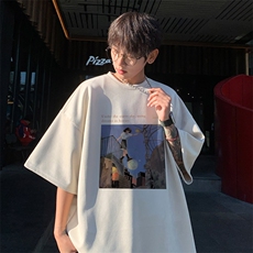 ！版权！2025夏季新款情侣麂皮绒印花短袖T恤半袖TL2430特P19，男装T恤，电商B220
