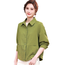 时尚百搭秋季新款创意侧摆定扣袢衫修身显瘦长袖短外套女，女装短外套，梦芯尔