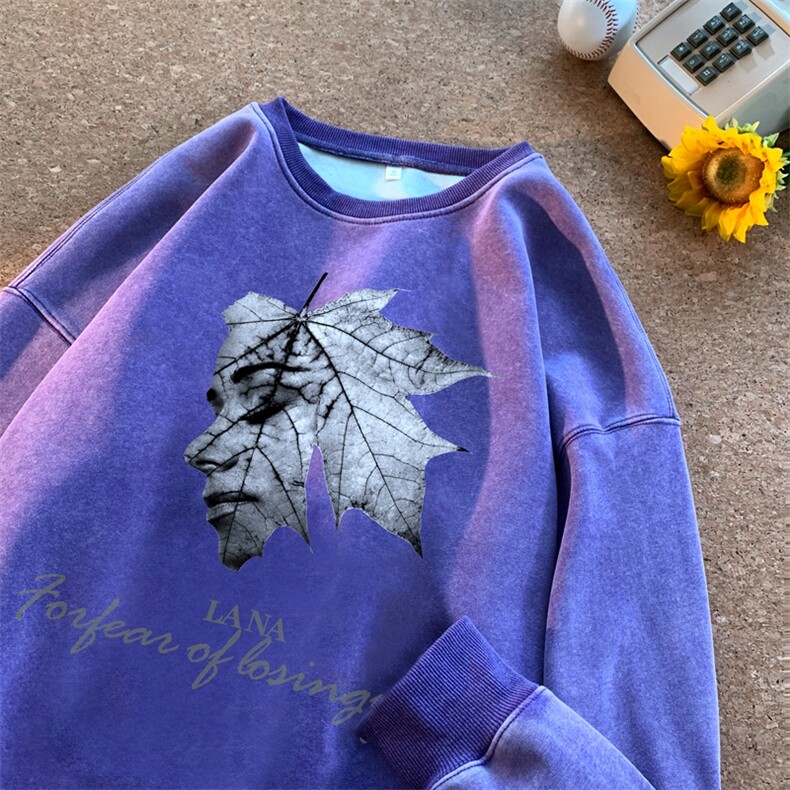 秋装复古美式水洗做旧重磅圆领卫衣301B-JB7521-P58图片