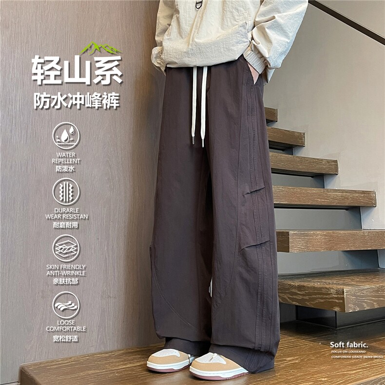 春季新款工装裤男宽松休闲直筒运动裤弯刀裤KZ633-P48图片